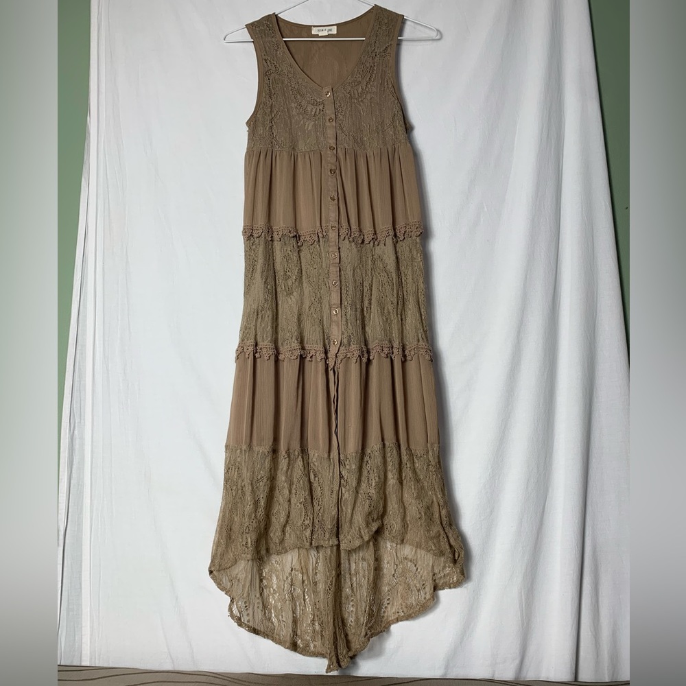 Taylor & Sage | Sheer Lace Maxi Dress - Small
